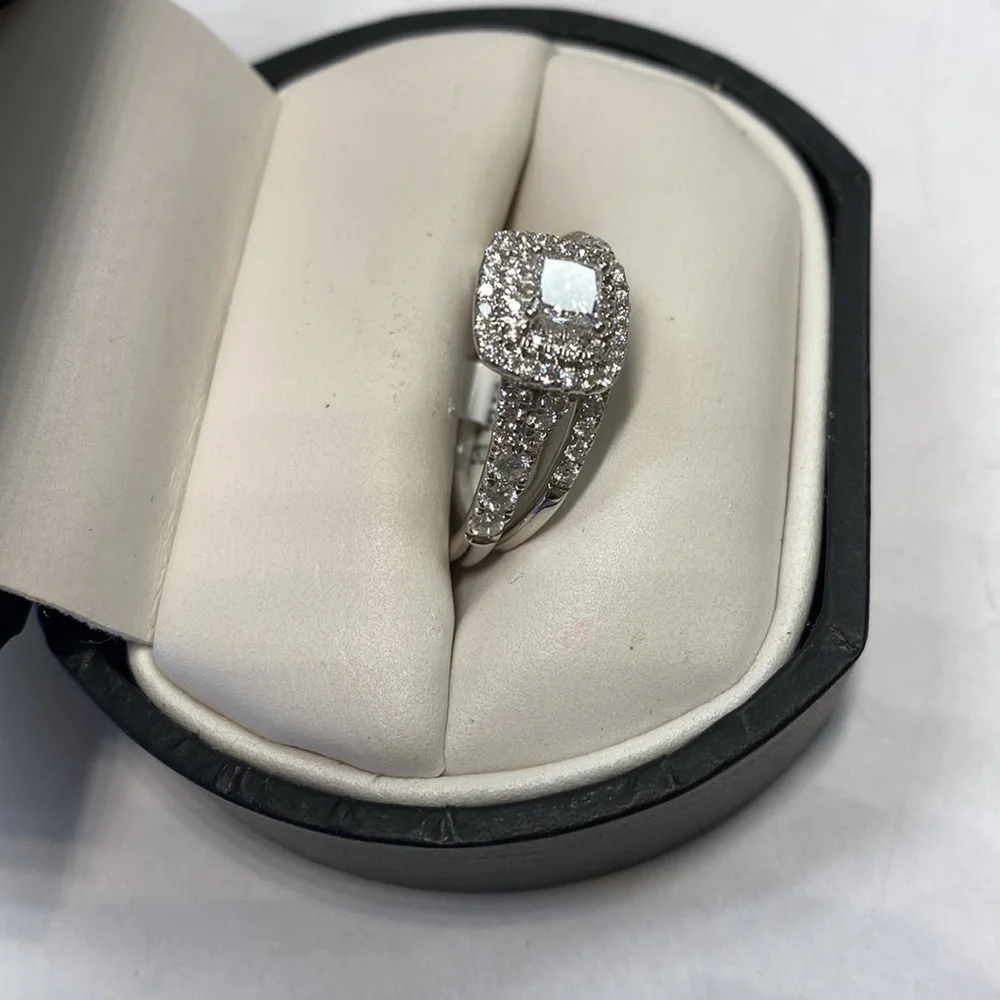 NEW 14K Gold Diamonds Bridal Set - Picture 2 of 7